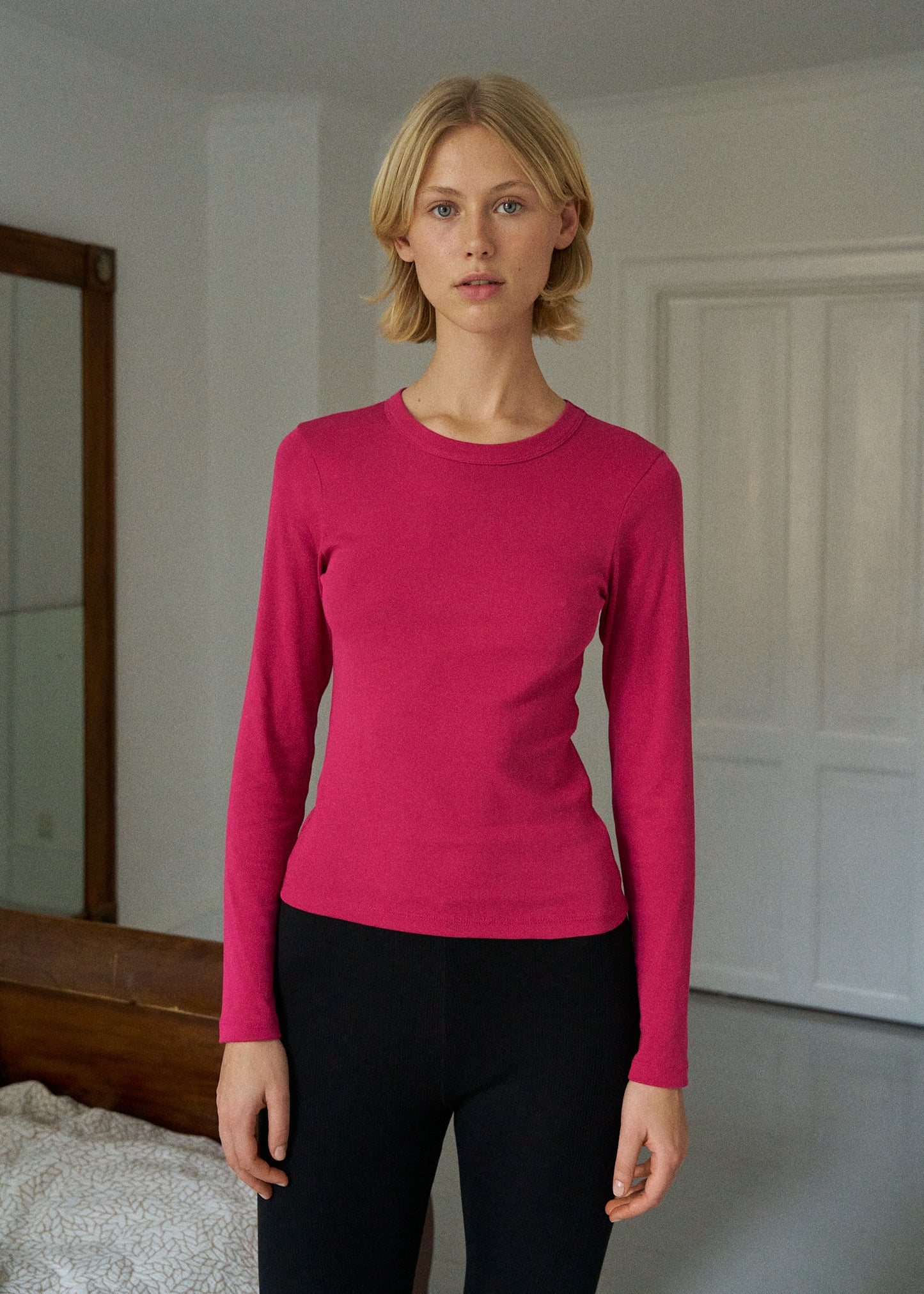 Langærmet T-Shirt - June, Tulip