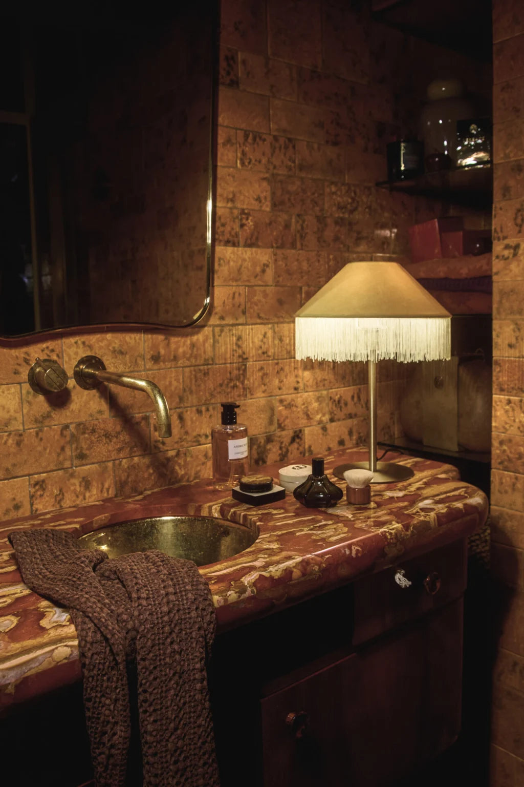 Håndklæde/Viskestykke - Elise, Brun