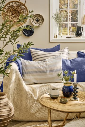 Pude - Hør, Grå Striber