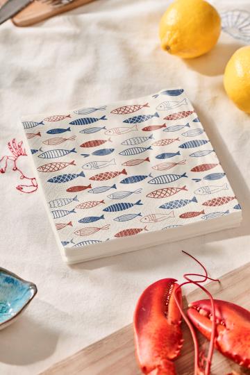 Serviet - Fiskestime (20 stk)