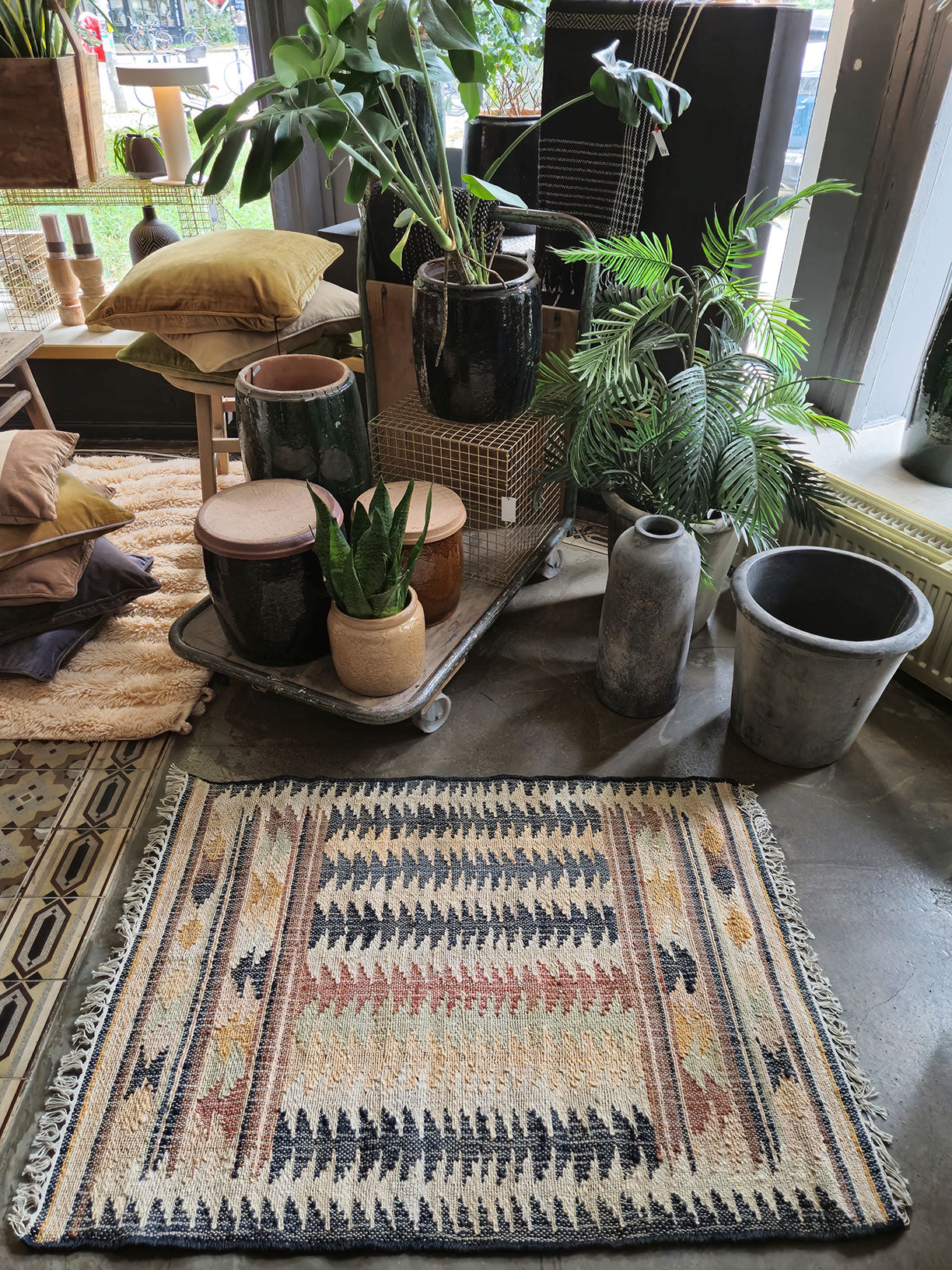 Gulvtæppe - Jute Kelim, Fir