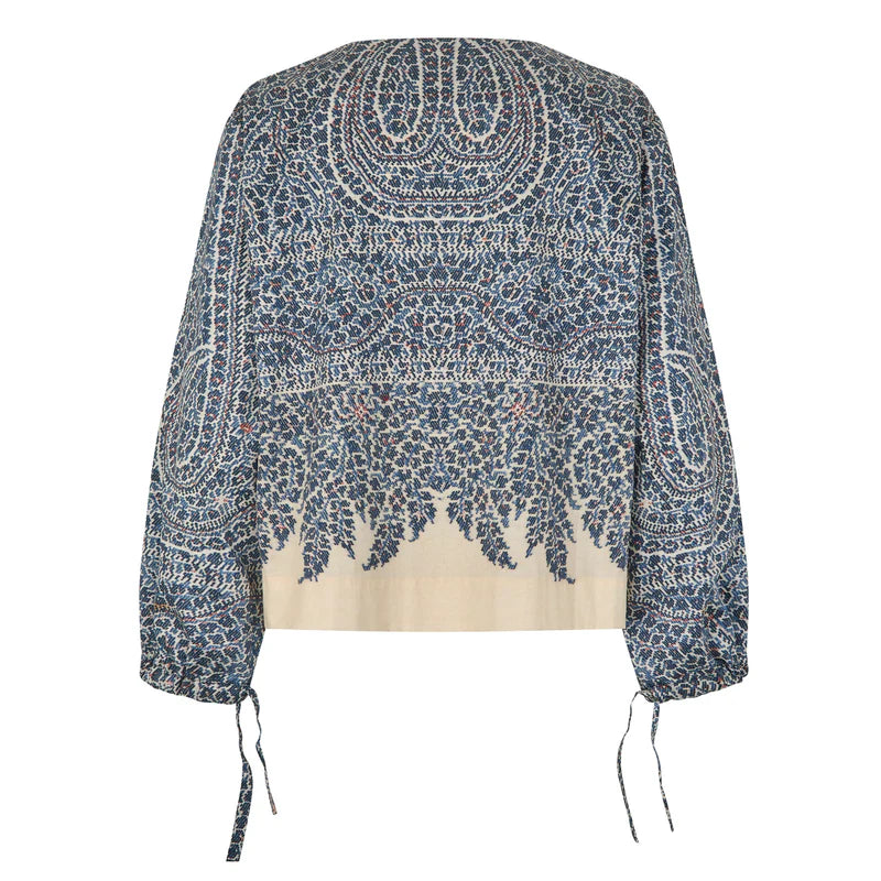 Top - Denise, Blå Paisley