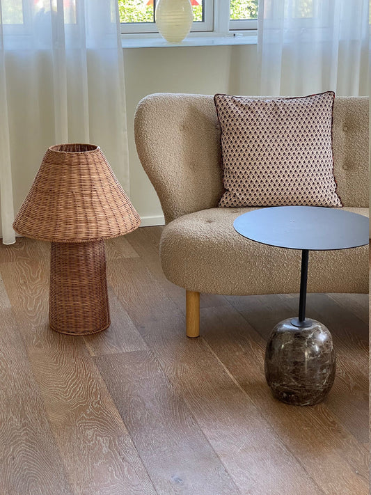 Bordlampe - Rattan