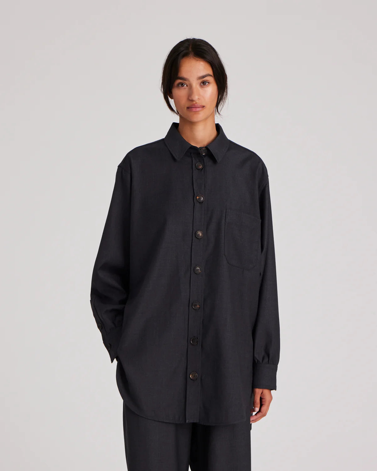 Skjorte - Rosa, Dark Grey