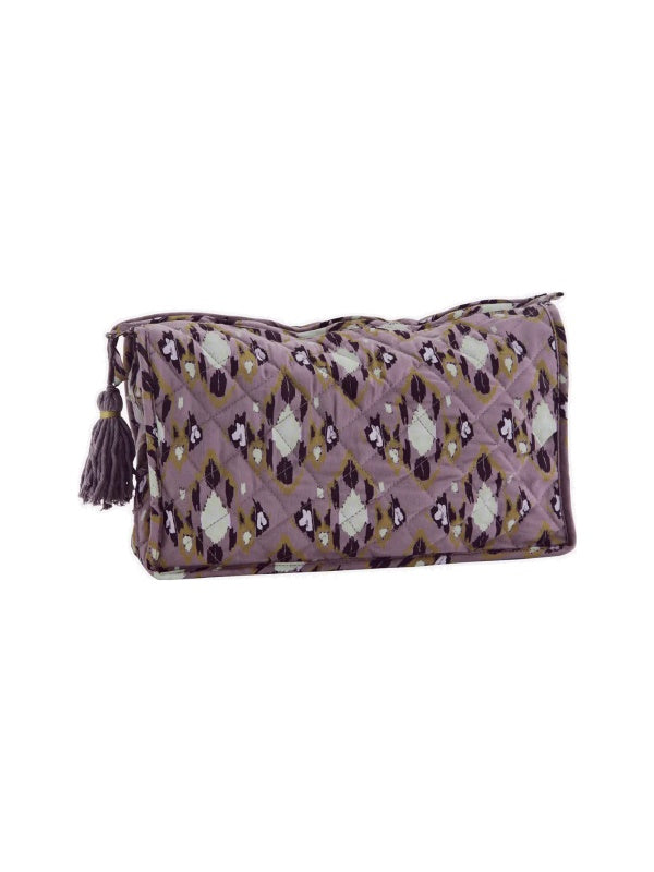 Toilettaske - Quiltet m/Kvast, Lilla