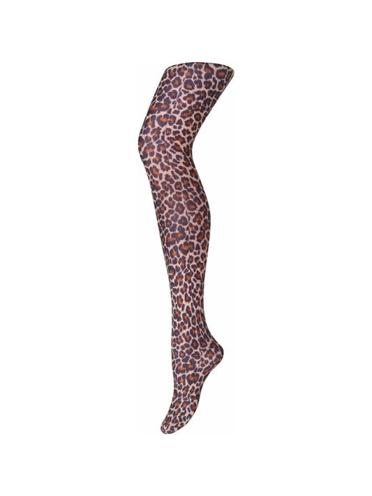Strømpebukser - Leopard, Natural