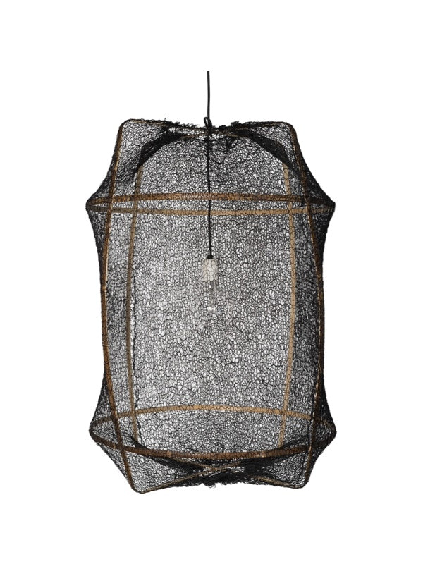 Lampe - Z1 (Sort), Sort Sisal Net