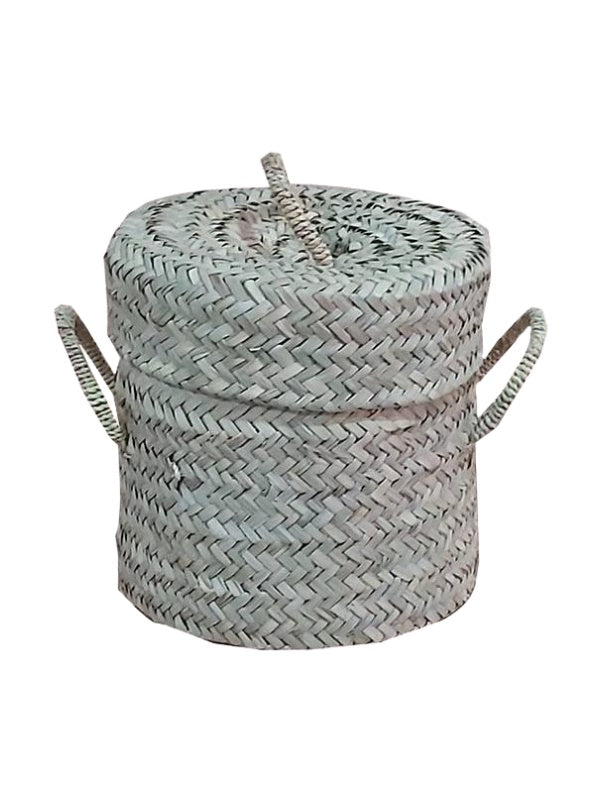 Opbevaringskurv - Rund Med Låg
