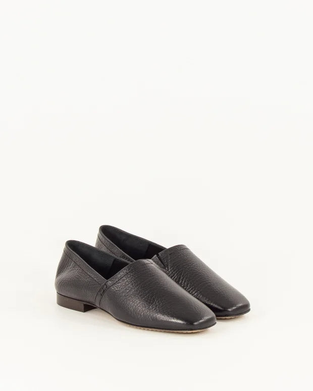 Slippers - Ceza, Black Leather