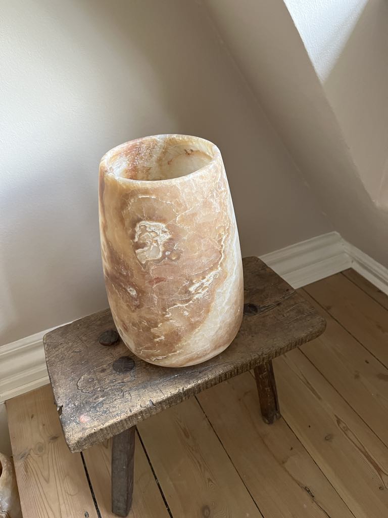 Alabast Arduss - 30 cm, Marmoreret Brun