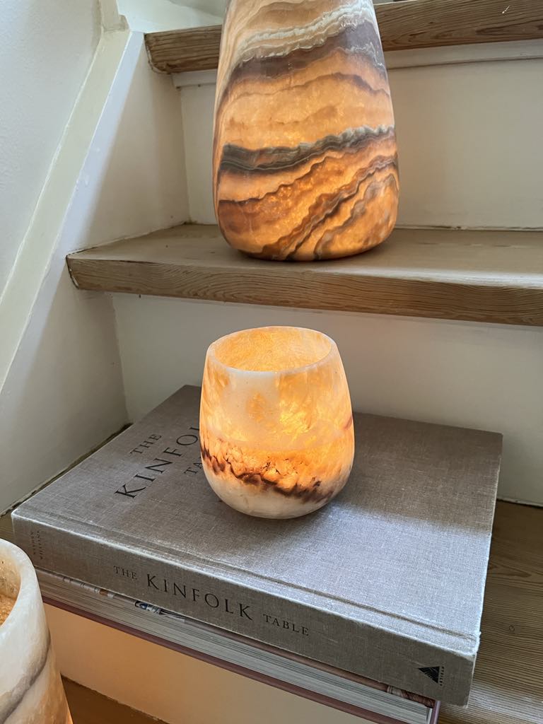 Alabast Arduss - 6 | 8 | 10 | 12 cm, Marmoreret Brun