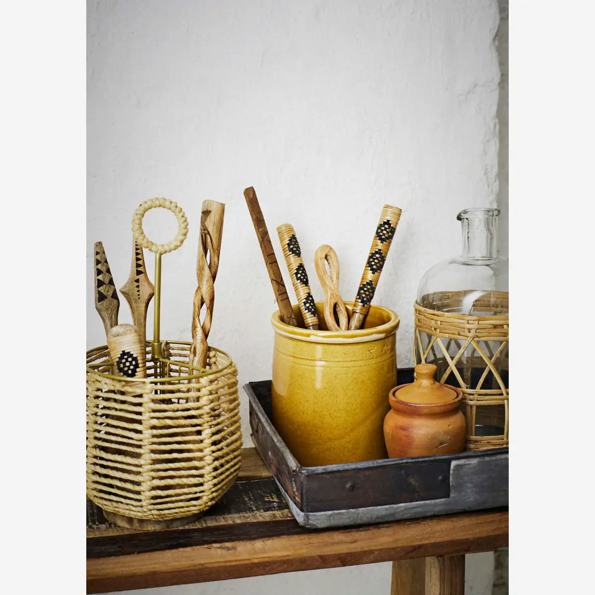 Glaskande - m/Bambus