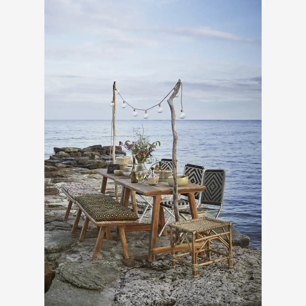 Madras - (45x125 cm), Beige/Brun/Blå/Rust