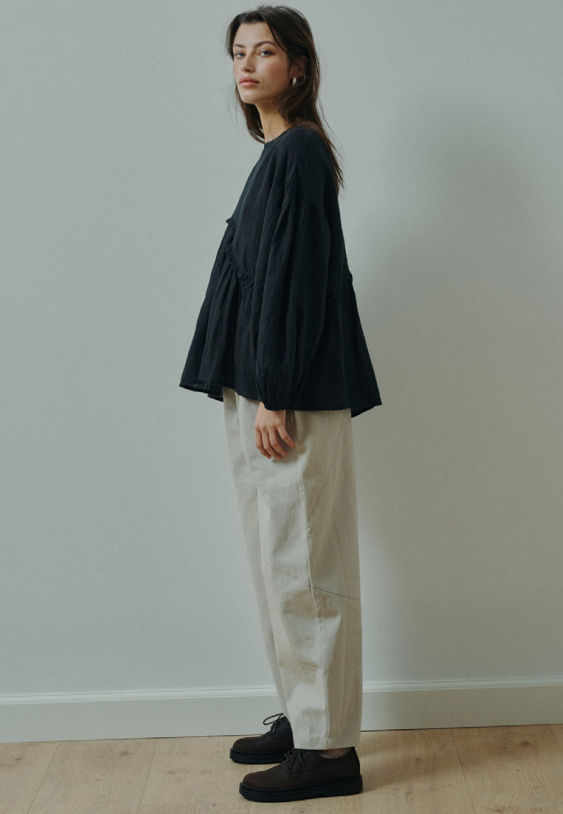 Bluse - Kaya, Black Washed