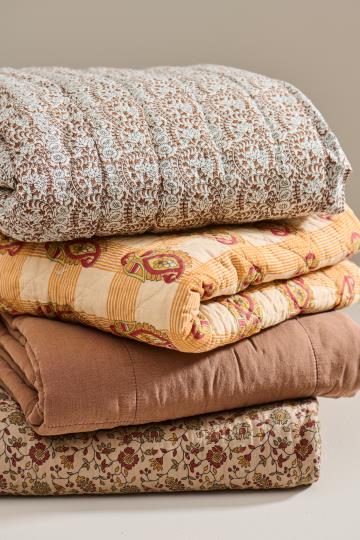 Tæppe - Quilt, Blomsterranker