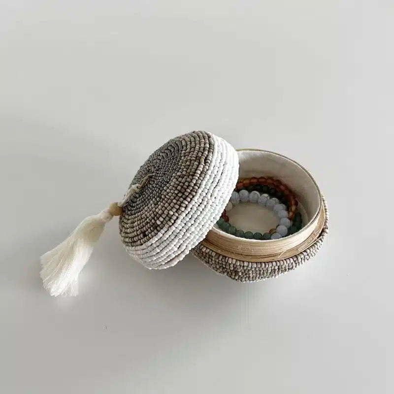 Perleæske - Bali Mini, Beige/Sølv