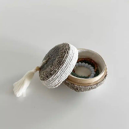 Perleæske - Bali Mini, Beige/Sølv