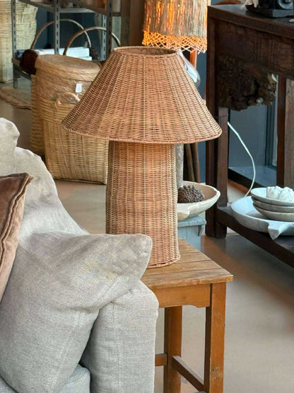 Bordlampe - Rattan