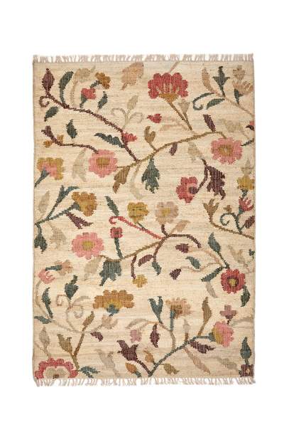 Gulvtæppe - Jute Kelim, Flora