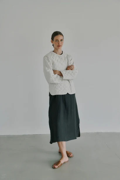 Jakke - Charlie Quilt, Hvid Sand