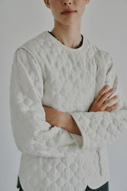 Jakke - Charlie Quilt, Hvid Sand