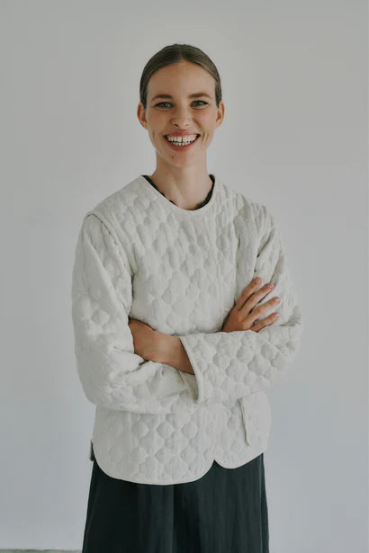 Jakke - Charlie Quilt, Hvid Sand