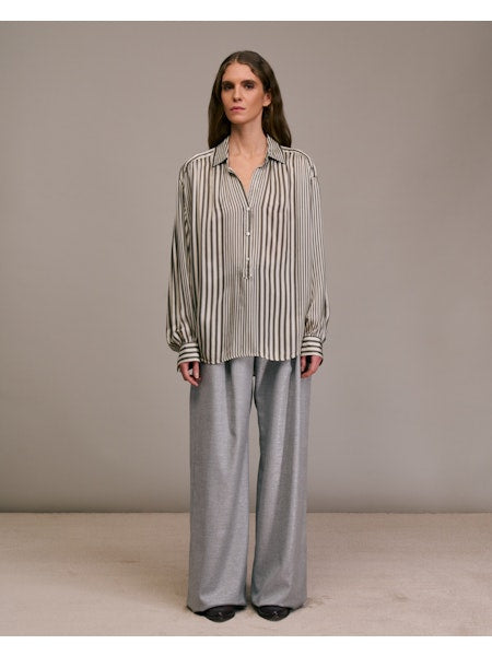 Skjorte - Calbiza, Ecru/Grå