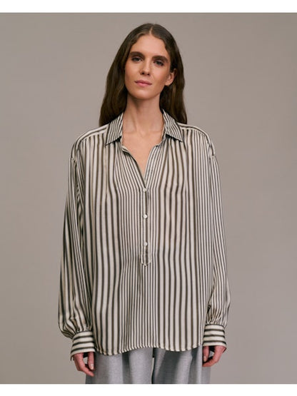 Skjorte - Calbiza, Ecru/Grå