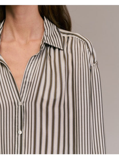 Skjorte - Calbiza, Ecru/Grå