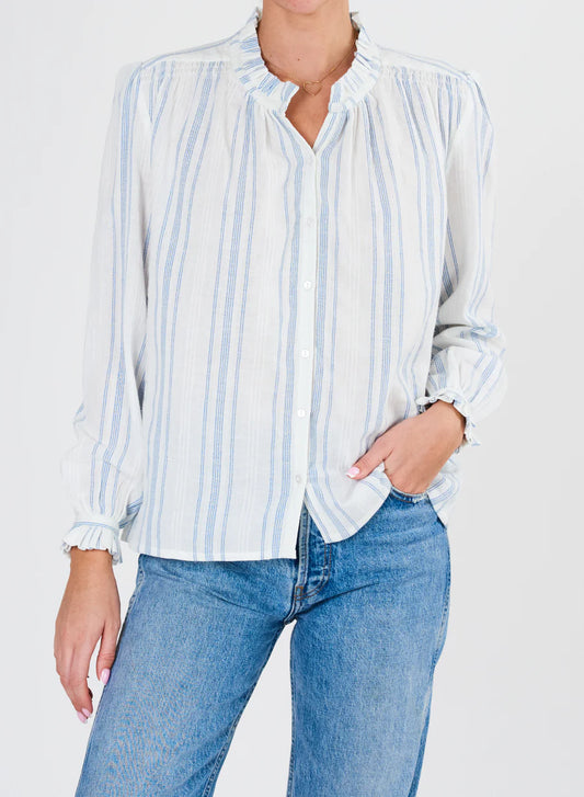 Skjorte - Chrissie, White Stripe