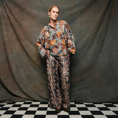 Bukser - Catrin, Geometrisk Stripe