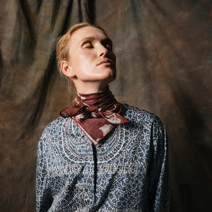 Top - Denise, Blå Paisley