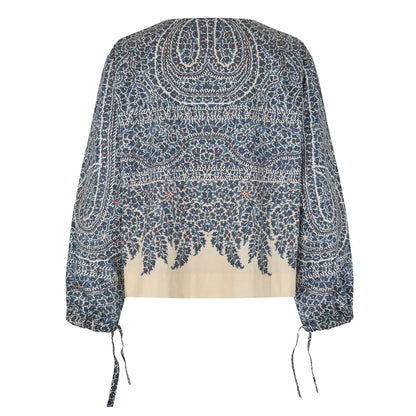 Top - Denise, Blå Paisley