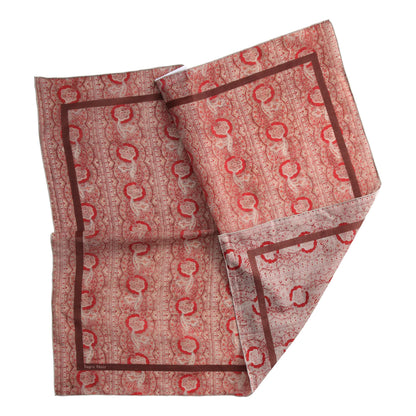 Tørklæde - Let Rødt Mønstret