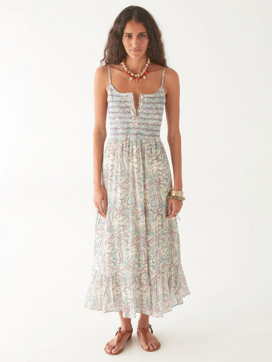 Kjole - Purple Paradaise, Hawaiian Blue