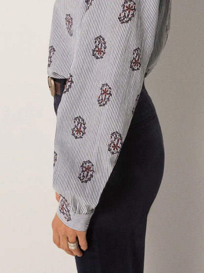 Skjorte - Sophie, Striped Meadow