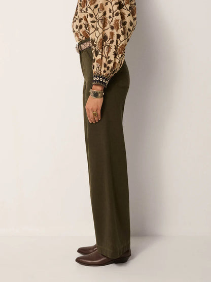 Skjorte - Amelia, Khaki Forest