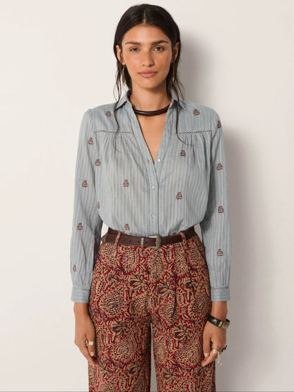 Skjorte - Amrit, Dusty Blue