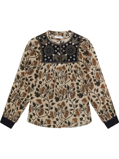 Skjorte - Amelia, Khaki Forest