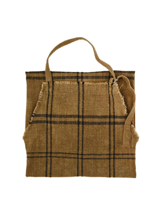 Forklæde - Ternet, Indian Tan/Sort