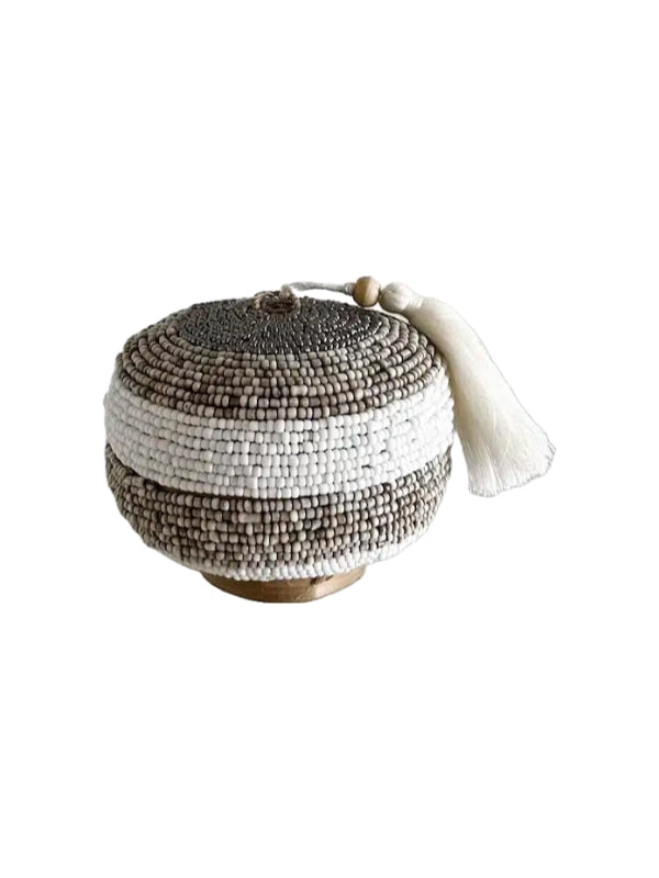 Perleæske - Bali Mini, Beige/Sølv