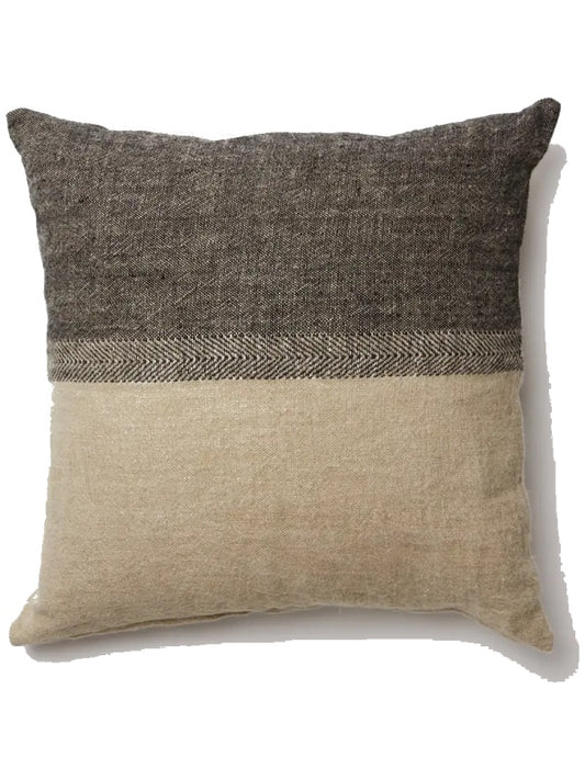 Pude - Levi m/Fyld (60x60cm), Sort/Natur