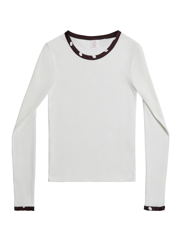 Langærmet T-Shirt - Noel, Off-white