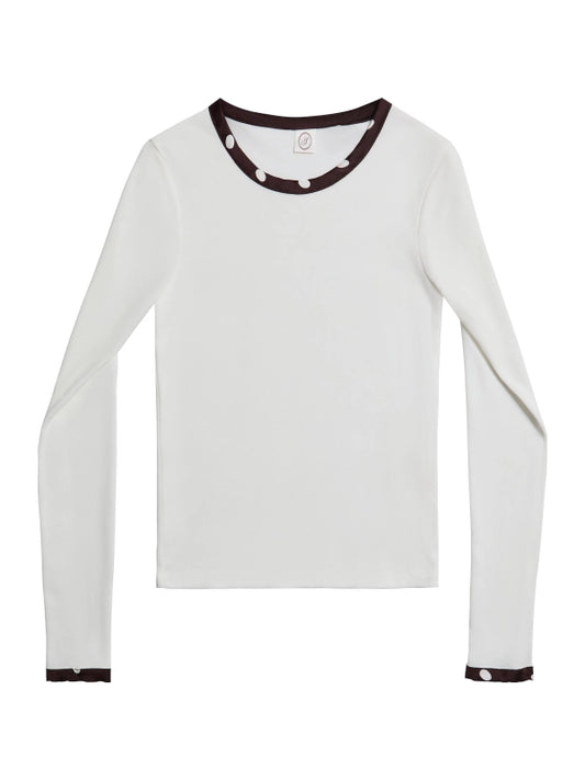 Langærmet T-Shirt - Noel, Off-white