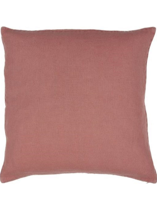 Pude - (50x50) Hør m/Fyld,  Faded Rose