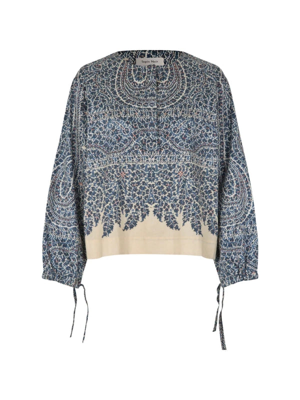Top - Denise, Blå Paisley