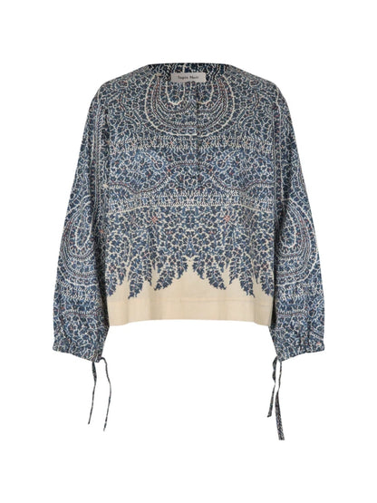 Top - Denise, Blå Paisley