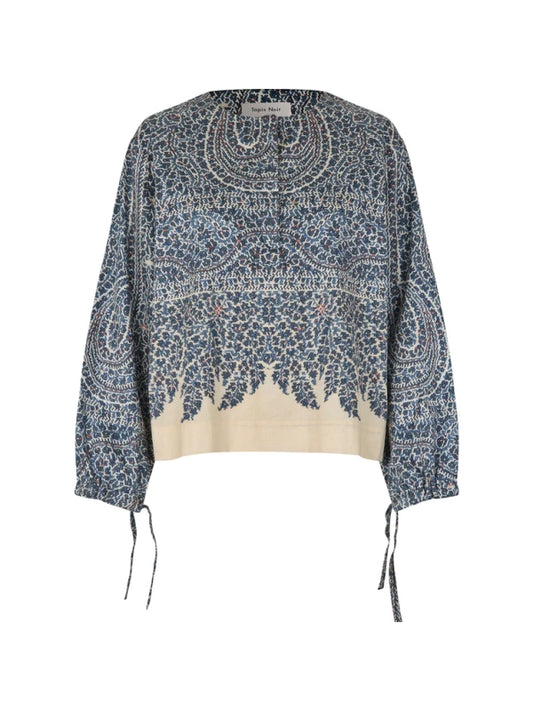 Top - Denise, Blå Paisley