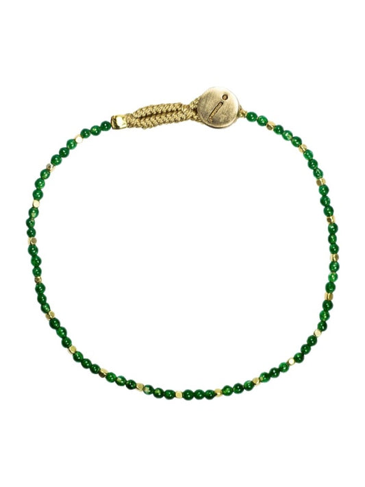 Armsmykke - Lulu Stone Dot, Green Jade