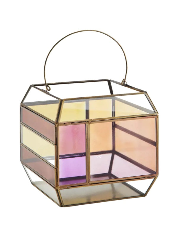 Lanterne - Glaslantern (22 cm), Multicolor